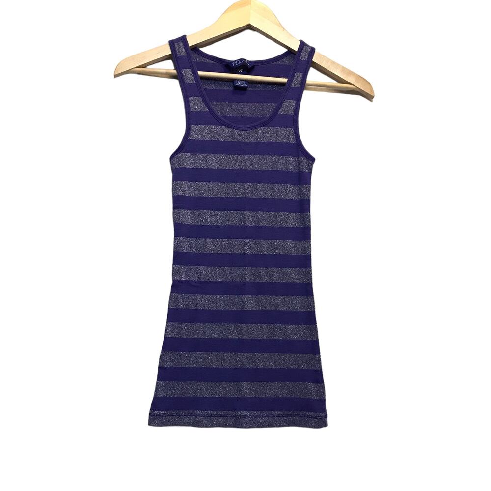 vintage Y2K Nollie tank top size small purple and‎ metallic silver